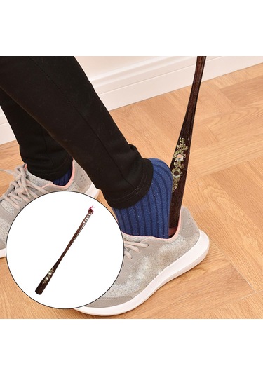 Suntek Dayanıklı Ahşap Ayakkabı Çekeceği Uzun Kahverengi Kahverengi