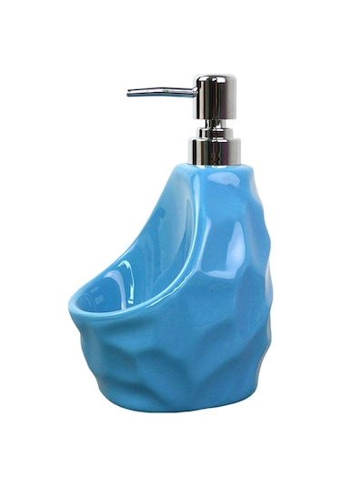 Suntek Losyon Mavi Saklama Bölmeli Sabunluk Boş Seramik