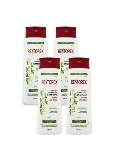 Restorex Şampun Ince Tel & Yaglı Saçlar Için 500 Ml - 4 Adet