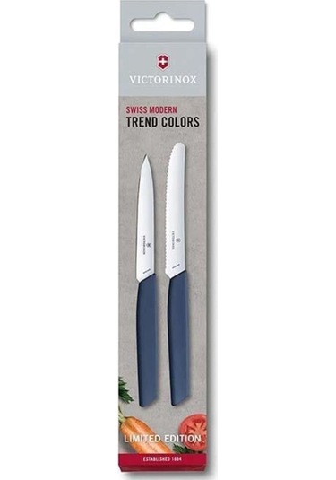 Vıctorınox Swiss Modern 2Li Bıçak Seti Marine Le 2022 Limitli Üretim 6.9096.2L3