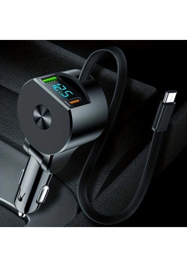 Xuweiwei Siyah Kslmıma 1 Usb 2 Pd Dijital Ekranli Tasinabilir Hizli Sarj Cihazi 12v 36v Uyumlu Cift Cikisli