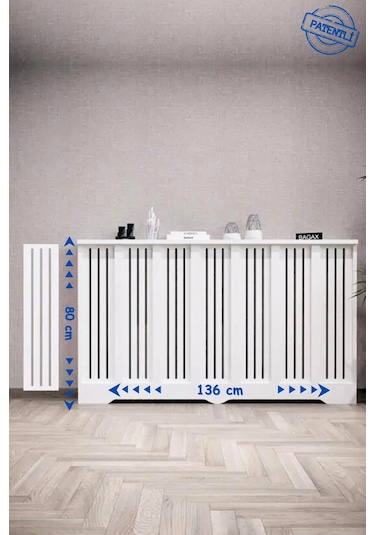 Efes Model Beyaz Renk 136 CM Petek Kaplama Dresuar Beyaz