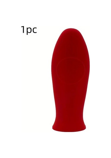 Sunshine011 Döküm Tava Ve Metal Tencere Kırmızı Isıya Dayanıklı Silikon Tutacak Kırmızı