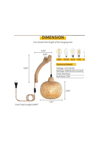Japon Tipi Bambu Başucu Duvar Lambası Restoran Rattan Lamba Ahşap Yatak Odası Çiftlik Evi Ülke İç Arka Plan Duvar Aplik 58248116 Ahşap