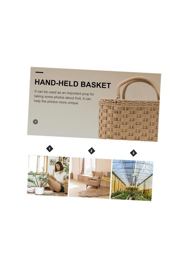 Banyo, Sebze, Piknik, Alışveriş, Pazar, Organizatör, Battaniye Malzemeleri, Basit Depolama Hasır Kahve Siyah