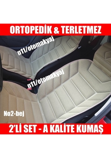 Oto Koltuk Kılıfı Minderi 2Li Ön Koltuk Ortopedik Süngerli
