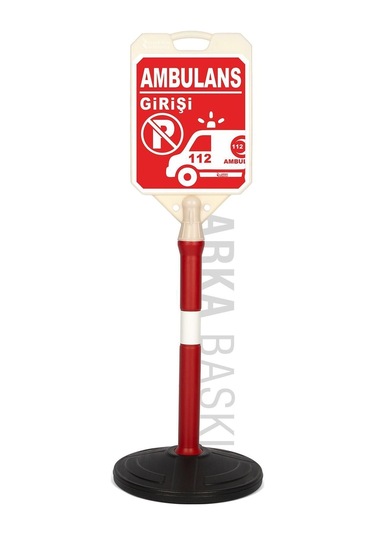 Ambulans Girişi Park Yasak Yönlendirme Ve Bariyer Uyarı Dubası