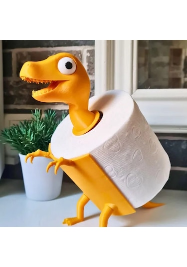 Jian Fan Dinozor Kağıt Rulo Tutucu 3d Baskısüleri