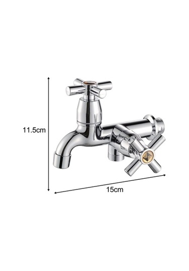 Bosphorusboutique02 Suntek Banyo Bataryası G1/2 Musluk Havalandırıcı Stil-a, Dayanıklı 2 Ayrı Vana, Pratik Bağlantı, İç/dış Mekanlar İçin Uygun -