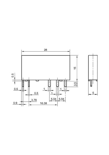 Hf41f Dc 24v 6a Yassı Röle 5pin 24-zs
