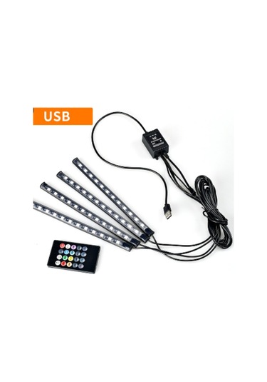 Araç Içi Aydınlatma Kumandalı Müziğe Duyarlı Led Ayak Altı Led (387342768)