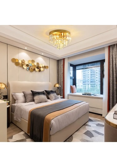 Efsane Kristal Taşlı Eskitme Salon Avize Eskitme