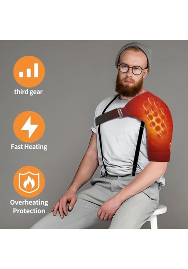 Fochsia Siyah Usb Omuz Isıtmalı Masaj Aleti Ayarlanabilir Sıcaklık Hissi Ev Ritüelinizi Aydınlatır Festival Hediyesi Altın