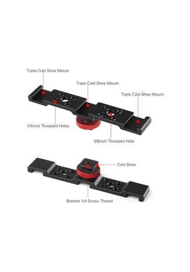 Maiyame 3'lu Soğuk Ayakkabı Bağlantısı - Mikrofon Ve Işık İçin Hafif Alüminyum Tripod Aksesuarı