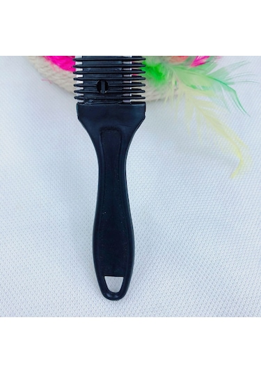 3 Adet Saç Kesici Tarak Çift Taraflı Saç Kesimi Makas Plastik Saç Tarak Kesici Giyotin Paslanmaz Çelik Bıçak Saç Şekillendirici Jilet