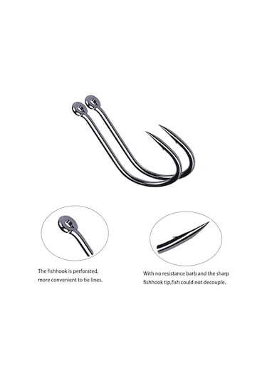 Moveevo 500 Adet Siyah/gold Metal Balık İğnesi Seti - 3-12 Numara 3-7:60 Adet, 8-12:40 Adet - Kaliteli Plastik Kutuda