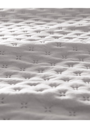 Madame Coco Rennes Çift Kişilik Yatak Örtüsü - Gri Gri