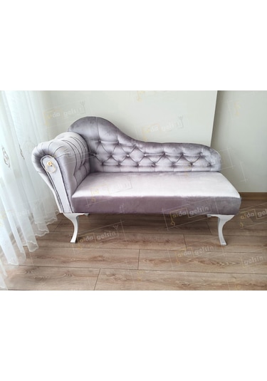 Dekoratif Koltuk Josefin Bench Puf Gri