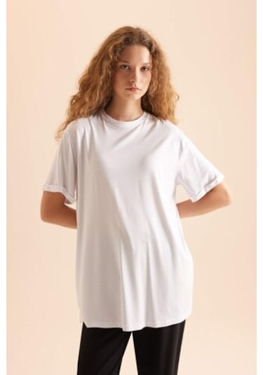 Defacto Regular Fit Kısa Kollu 2li Basic Tişört Tunik D5479axnsbk21 Siyah
