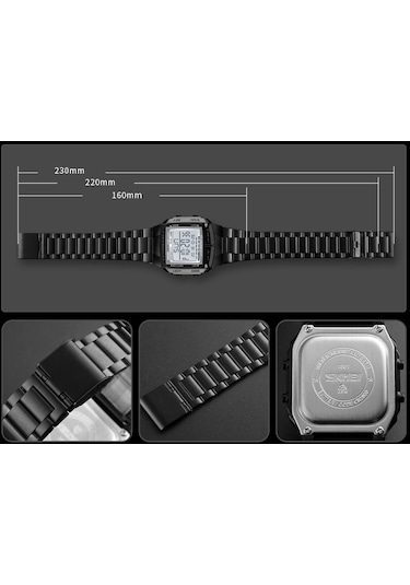 Gümüş Skmeı Spor Saat Erkekler Dijital Saat Elektronik Erkek Saatler Top Marka Lüks Su Geçirmez Erkek Izle