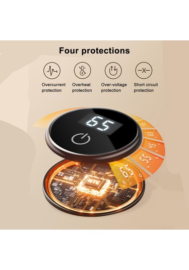 Çok Fonksiyonlu Aşağı Pamuk Susuz Elektrikli Isıtma El Isıtıcı Çantası Turuncu