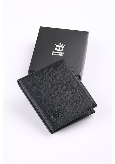 Ancora Leather Hakiki Deri Erkek Cüzdan-26500 Siyah