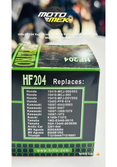 Honda Vfr 800/abs Vfr 800x Crossrunner X-adv 750 Uyumlu Hiflo Hf204 Yağ Filtresi