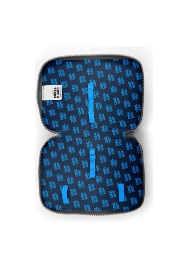 Coral High Kids Sarı Siyah Robot Desenli Çift Katlı Kalem Çanta 11156 Sarı - Siyah