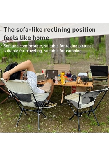 Prestigegoods Küçük Açık Kamp Eğlence Plajı Taşınabilir Katlanır Sandalye, Yumuşak, Rahat, 600d Oxford Kumaş, Çelik Konstrüksiyon, Hafif Ve Taşınabilir Beyaz