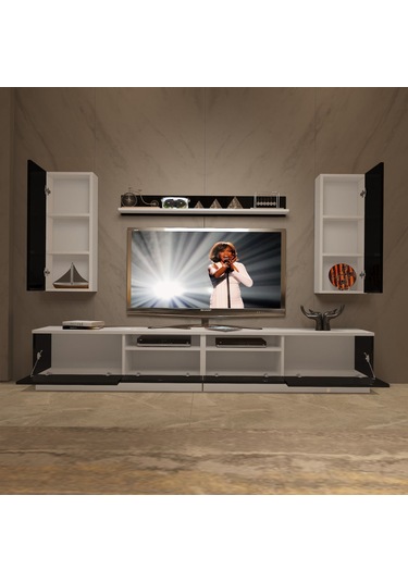 Decoraktiv Trendstyle 5220d Mdf Tv Ünitesi Tv Sehpası Beyaz - Siyah