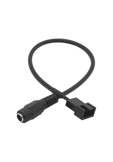 Sancablecord Dc 5.5x2.1mm Kadın 1-4 Pwm Fan Adaptör Kablosu 12v 4pin Güç Bağlantı Turuncu