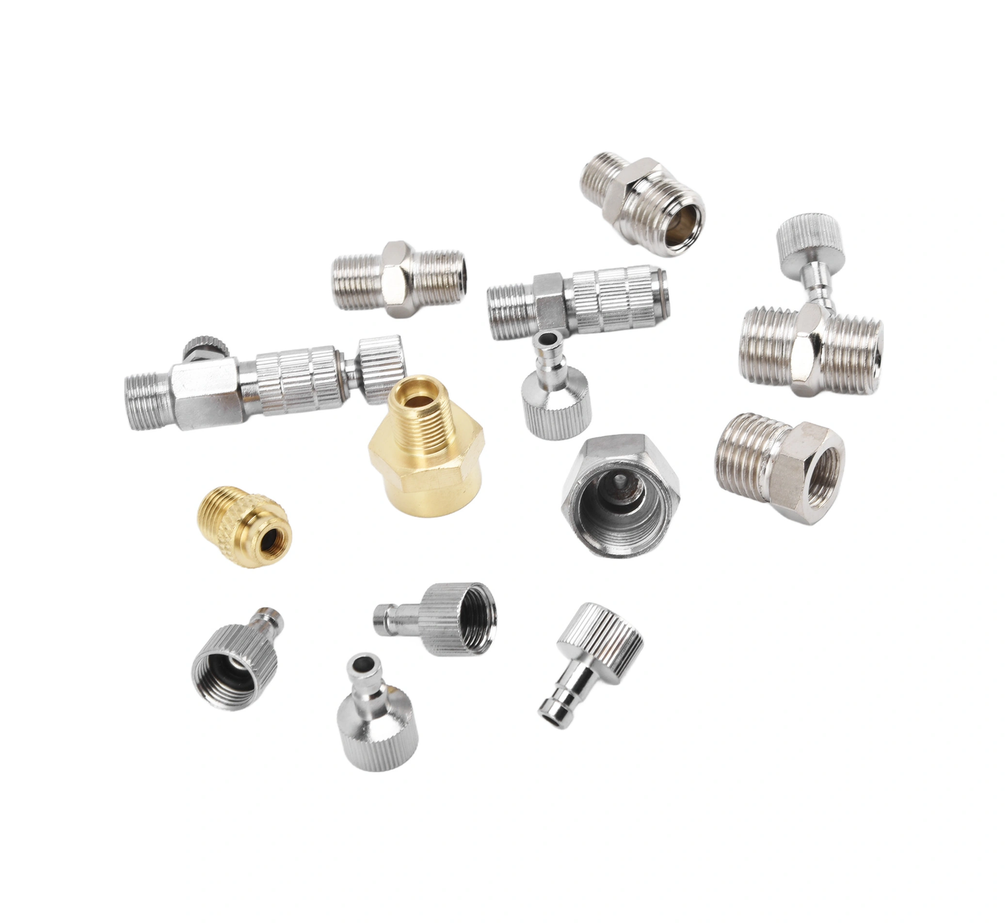 Geeroyoo Stainless Steel Hava Fırçası Adaptör Seti 15 Parça - Hızlı Bağlantı, Çeşitli Bağlayıcılar, Çoğu Markaya Uyumlu, Zaman Ve Enerji Tasarrufu