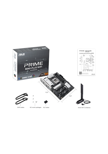 Asus Prime B840-PLUS WiFi AMD B840 7600 MHz (OC) DDR5 Soket AM5 ATX Anakart