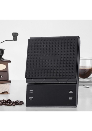 Homyl Mutfak Cafe Için Dijital Terazisi Denge Ağırlık Ölçeği Siyah