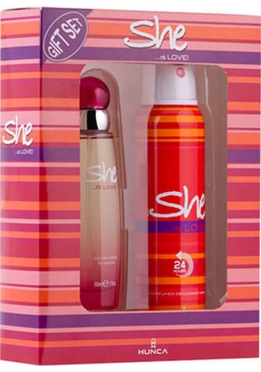 She Is Love Kadın Parfüm EDT 50 ML + Deodorant 150 ML