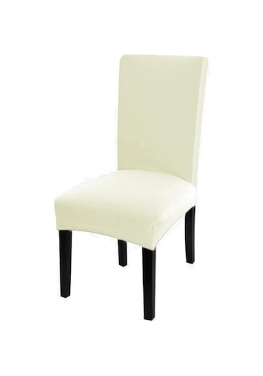 Jms Fildişi Katı Renk Sandalye Kapak Spandex Streç Slipcovers Sandalye