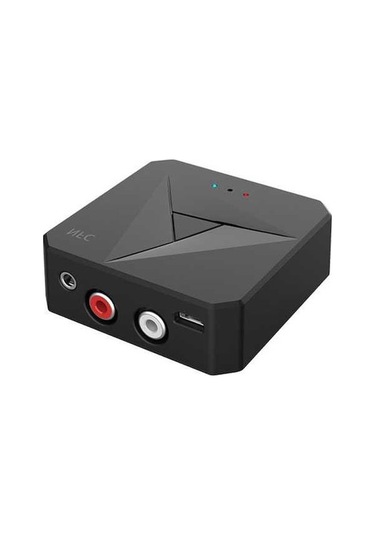 Novahub Araba Ve Ev İçin 2'li Bluetooth 5.0 & Nfc Ses Sistemi Alıcı Verici Siyah, 6x6x2 Cm