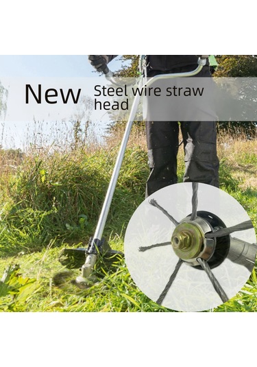 Kosona Çelik Tel 6-bıçaklı Mow Head, Çim Kesme Ve Ot Temizleme, Seritli Bahçe Aleti 200mm/8 İnç, Evrensel Uyumlu