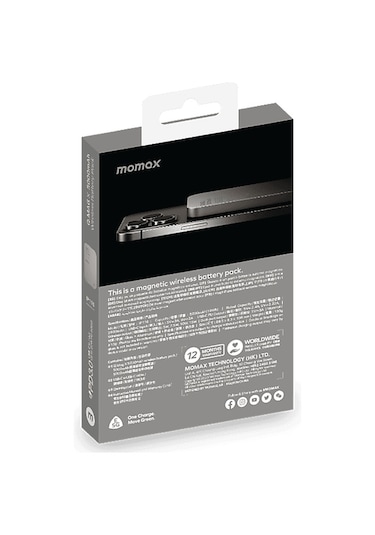 Momax Q.Mag X 5000 mAh Hızlı Şarj MagSafe   Powerbank Titanyum