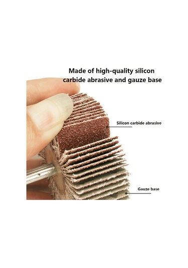 Mop Zımpara Saplı Silindir Zımpara Seti 4 Parça 80 Kum Daire