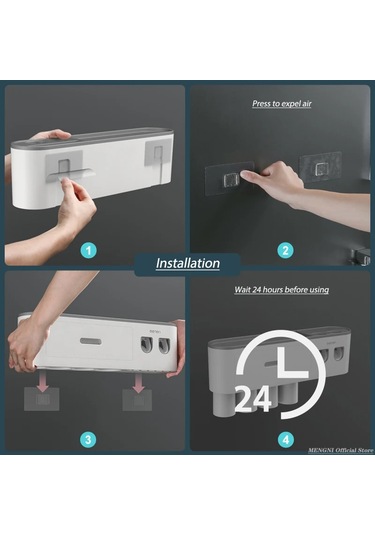 -manyetik Adsorpsiyon Ters Diş Fırçası Tutucu Duvar-otomatik Diş Beyaz