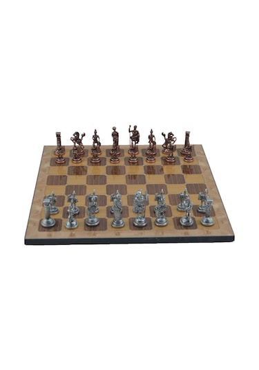 Gifthome Metal Satranç Takımı-seti orta roma antik rustik Ceviz D