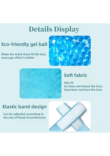 Vkemall Pvc Jel Sıcak Ve Soğuk Kompres Yüz Maskesi - Cerrahi Sonrası İyileşme Ve Cilt Bakımı İçin Esnek Yüz Maskesi