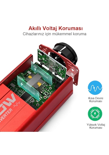 KOBB KBN300 12V/220V  300Watt Modifiye Sinüs Dönüştürücü İnvertör