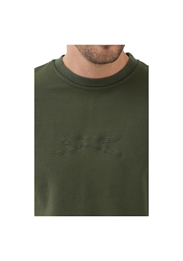 Slazenger Vadık 2li Set Erkek Oversıze Sweatshırt Yeşil - Turkuaz