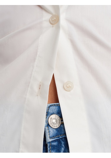 Dilvin 50509 Poplin Gömlek-ekru Ekru
