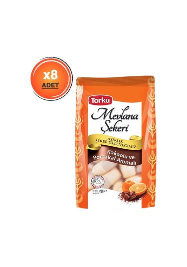 Torku Mevlana Şekeri Portakal Aromalı 8 x 450 G