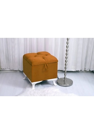 Lüks Sandıklı Kapitoneli Puf 45 45 Cm Pembe
