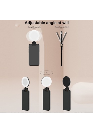 Springsun Cep Telefonu Için Kanca Tipi Selfie Işığı - 3000k-5000k Renk Sıcaklığı, &gt 95 Renk Renderlama, 600mah Pil, Taşınabilir Make-up Işığı Diğer