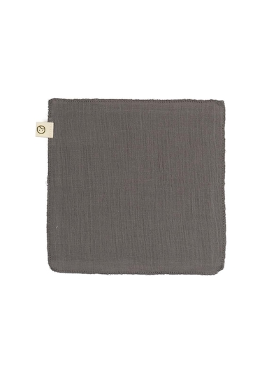 3'lü Müslin Ağız Bezi Yenidoğan Gri Organik Pamuk Gri